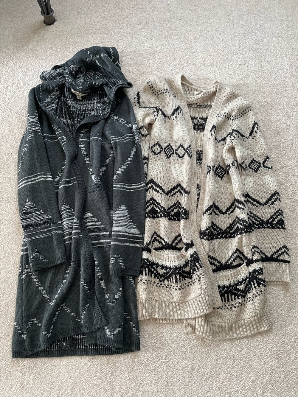 Cozy Aztec Open-Front Cardigan Sweater Bundle